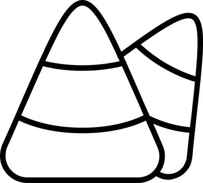 Candy Corn Line Icon Design Stock Illustration