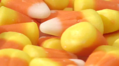 Candy corn macro loop - HD  Stock Footage 504923