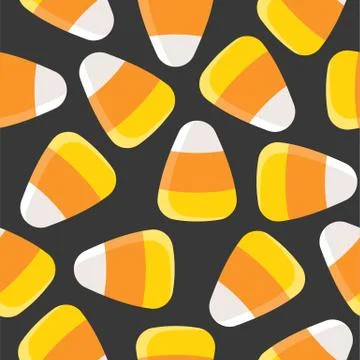 Candy corn seamless pattern for halloween background or wallpaper Stock Illustration