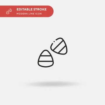 Candy Corn Simple vector icon. Illustration symbol design template for web mo Illustrazione stock