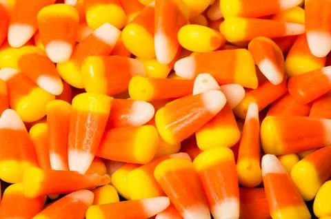 Candy corn sweets as background Stock Photos
