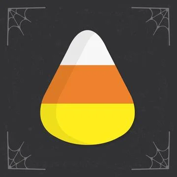 Candy corn vector halloween icon Stock Illustration
