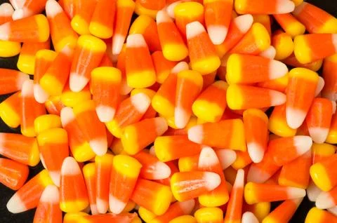 Candy corn yellow orange candy Stock Photos