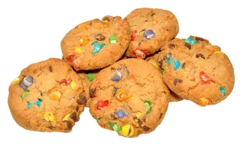 Candy Covered Cookies Stock Photos