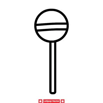 Candy Crush Chronicles  Playful Lollipop Silhouette Collection for Fun Art Stock Illustration