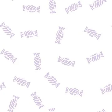 Candy dessert glyph vector seamless pattern Stock Illustration