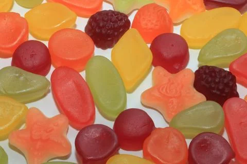 Candy in different shapes, colors and sizes Stock Photos