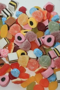 Candy in different shapes Stock Photos