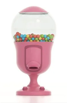 Candy dispenser isolated on white background. 3D illustration Stock Illustration