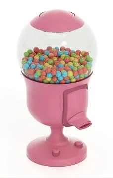 Candy dispenser isolated on white background. 3D illustration Stock Illustration