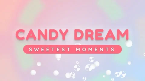 Candy Dream Aesthetic Text Animation on Pastel Gradient Background Stock Footage 336889423