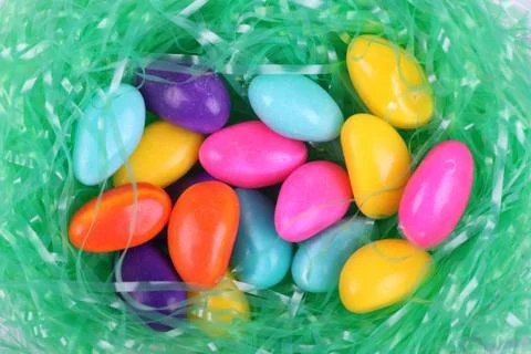Candy easter eggs Stock Photos