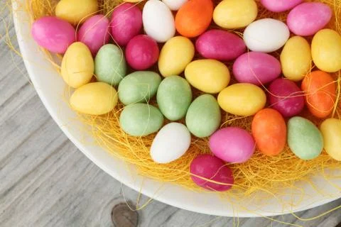 Candy eggs Stock Photos