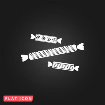 Candy flat icon Stock Illustration