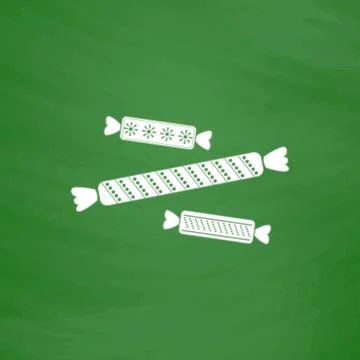 Candy flat icon Stock Illustration