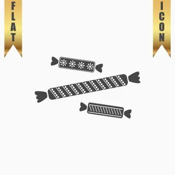 Candy flat icon 스톡 일러스트