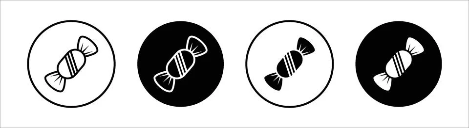 Candy flat line icon set. Candy Thin line illustration vector 스톡 일러스트