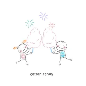 Candy-floss Stock Illustration