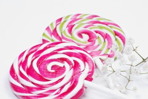 Candy with flowers Stock Photos