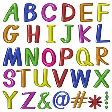 Candy fontstyle of the letters Stock Illustration