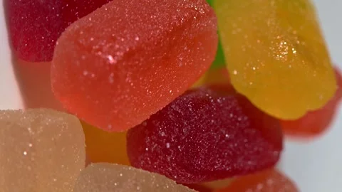 Candy Galaxy Vortex. Swirling Universe of Translucent Jelly Sweets Hypnotic Stock Footage 326181790