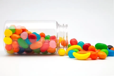 Candy in a glass jar Stock Photos