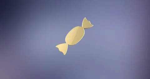 Candy Gold 3d Icon Stock Footage 76957942