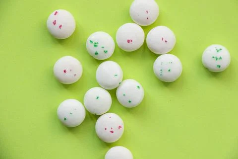 Candy on the green background Foto stock