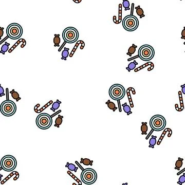 Candy halloween vector seamless pattern Illustrazione stock