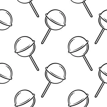 Candy hand drawn seamless pattern Stock Illustration