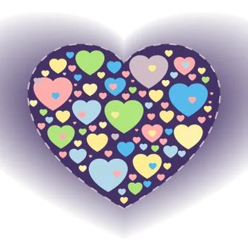 Candy heart background Stock Illustration