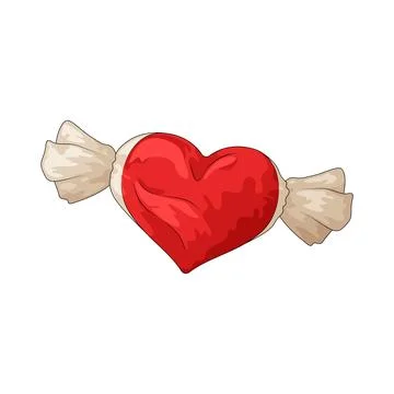 Candy heart illustration Ilustração Stock