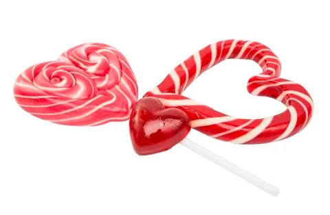 Candy heart isolated Stock Photos