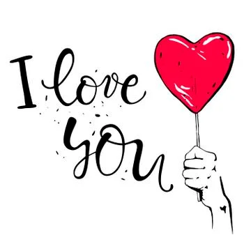 Candy in heart shape vector illustration. Lollipop in the form of heart on Иллюстрация