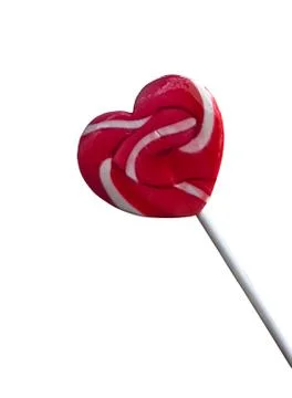 Candy heart on a stick Stock Photos