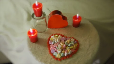 Candy heart Valentine's stop motion 2 Stock Footage 46778086
