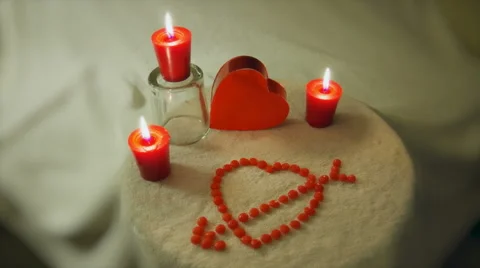 Candy heart Valentine's stop motion 1 Stock Footage 46778131