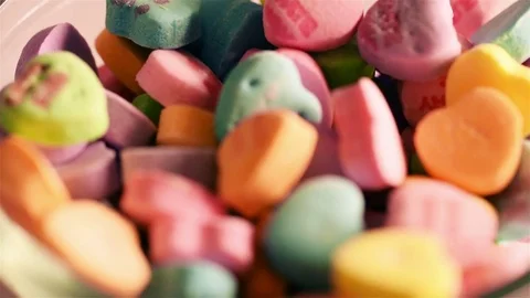 Candy Hearts Stock Footage 71552037