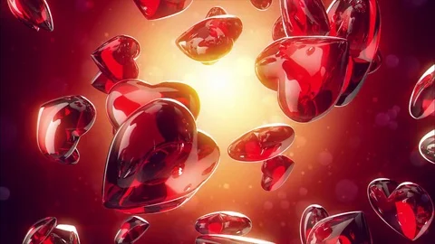 Candy Hearts Stock Footage 75451374