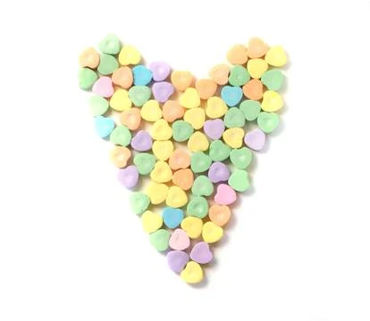 Candy hearts heart Stock Photos