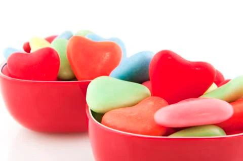 Candy hearts Foto stock