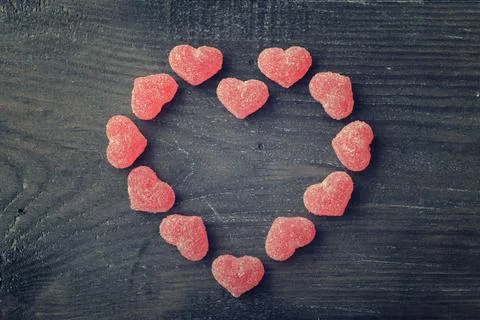 Candy hearts Stock Photos