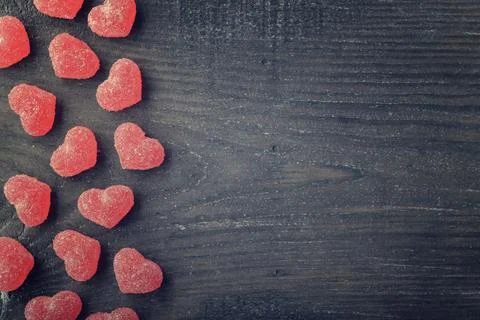 Candy hearts Stock Photos
