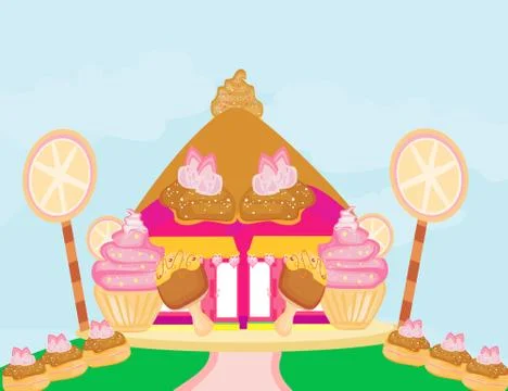 Candy house 스톡 일러스트