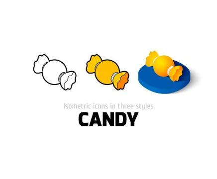 Candy icon in different style Illustrazione stock