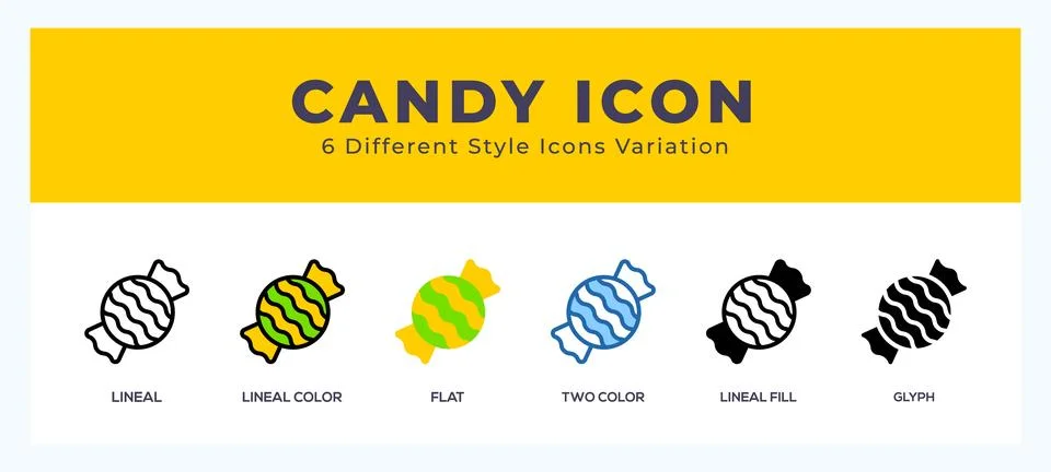 Candy icon in different style vector illustration. Stock Illustration
