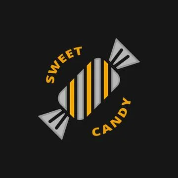 Candy Icon Filled Line Style. Sweet Candy Vector Logo Illustration. Halloween Stock Illustration