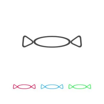 Candy icon flat. Stock Illustration