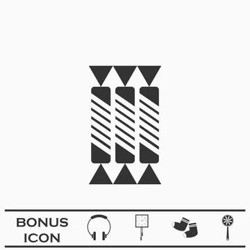 Candy icon flat. Stock Illustration