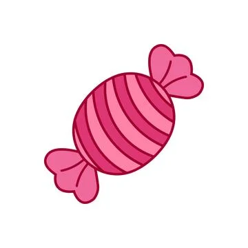 Candy icon in flat style. Lollypop vector illustration on isolated backgrou.. Stock Illustration